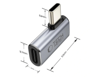 Tech-Protect ULTRABOOST AA01 ANGLE ADAPTER TYPE-C GREY - 1600755 - zdjęcie 2